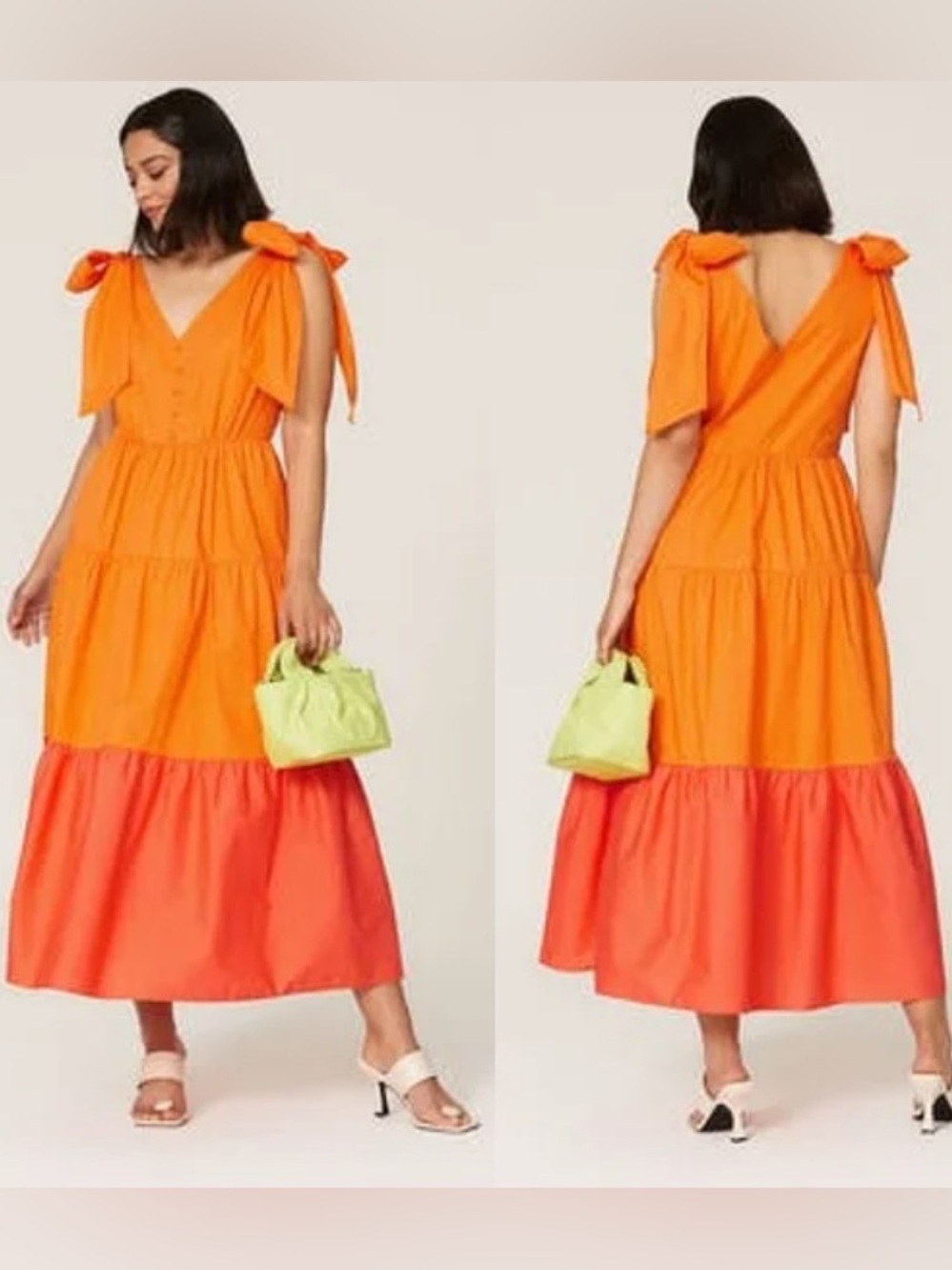 Color Me Orange Sleeveless Maxi Dress by Color Me